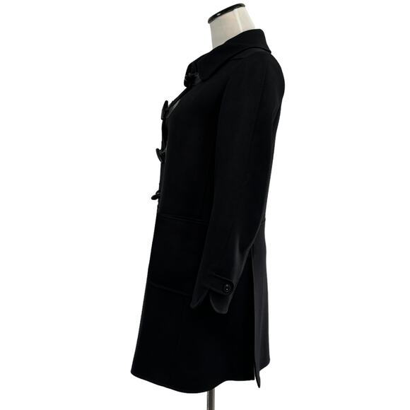 A.P.C. Rue Madame Paris Charlotte Black Wool Duffle Toggle Coat - Picture 9 of 12